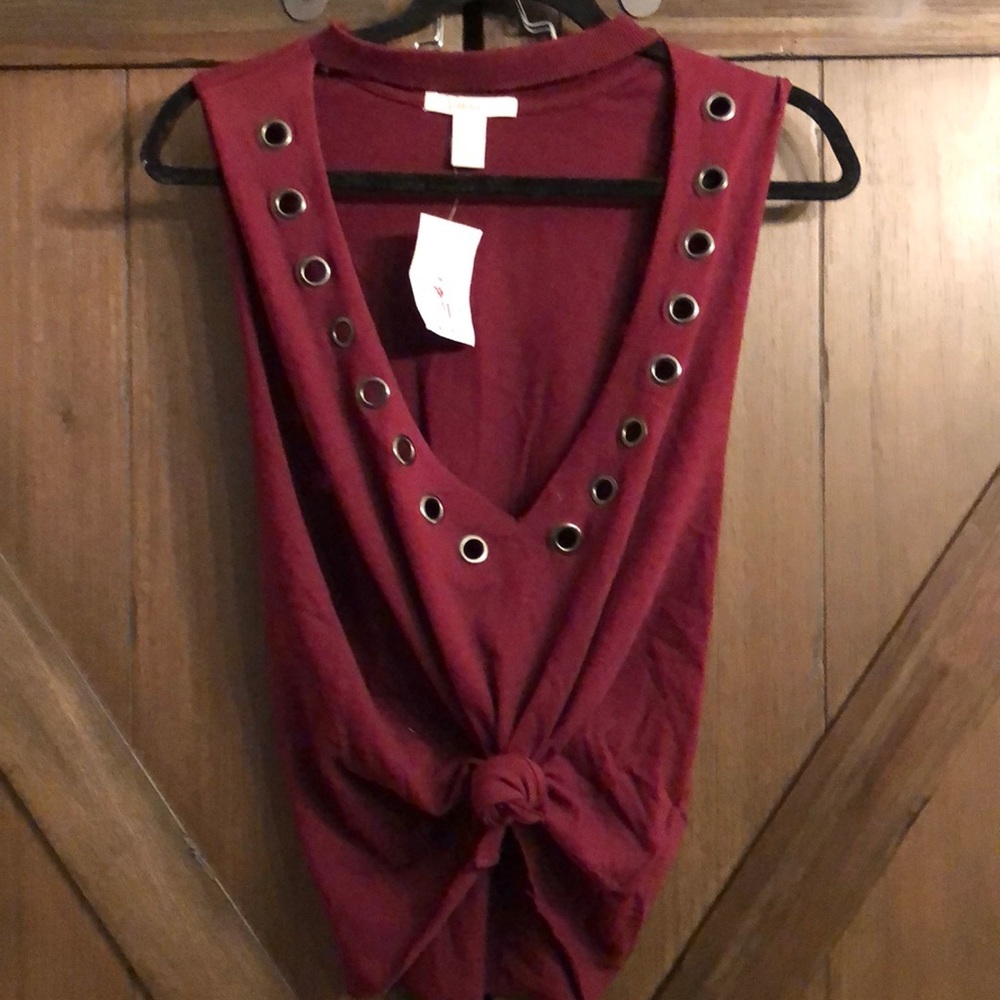 Deep v neck top